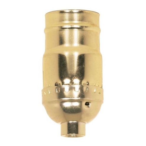 Standard Keyless Socket; 1/8 IPS; Aluminum; Brite Gilt Finish; 660W; 250V; Push-In Terminal (27|80/1218)