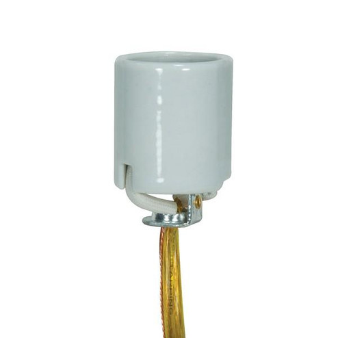 Keyless Porcelain Socket With 1/8 IPS - 3/8'' Hickey; 72'' 18/2 SPT-1 105C Gold W/ Grid; CSSNP (27|80/1317)