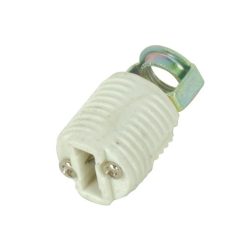 Threaded G-9 Porcelain Socket; Push-In Terminals; 1/8 IP Hickey Inside Extrusion; Double Leg; 660W; (27|80/1582)