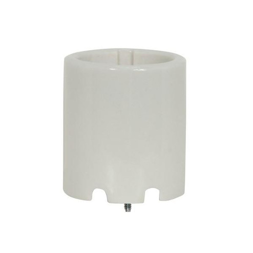 Keyless Porcelain Socket w/Spring Center Contact & Reinforced Screw Shell w/Washers (w/2 6-32 (27|80/1681)