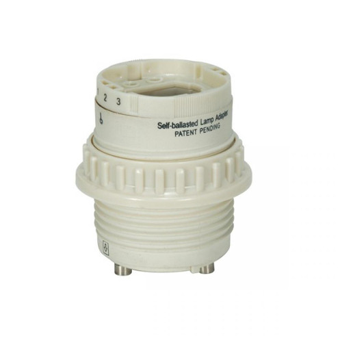 Phenolic Self-Ballasted CFL Lampholder With Uno Ring; 277V, 60Hz, 0.30A; 26W G24q-3 And GX24q-3; (27|80/1857)