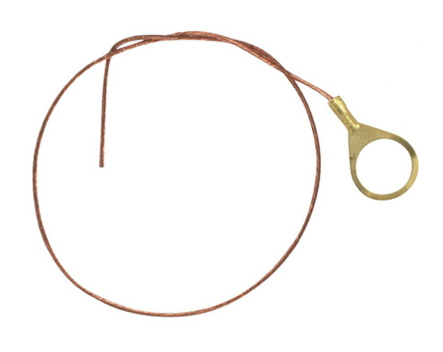 1/4 IP Round Ground Lug With 1 Foot 18/1 Bare Copper Ground Wire (27|80/1966)