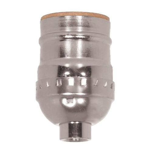 Short Keyless Socket; 1/4 IPS; Aluminum; Nickel Finish; 660W; 250V (27|80/1981)