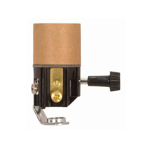 Turn Knob Socket With Paper Liner; 2-1/2'' Height; 3 Terminal (2 Circuit) Turn Knob; 1/8 IP; (27|80/2034)
