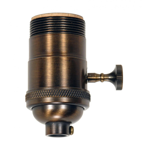 3 Way Cast Socket; Dark Antique Brass Finish; With Set Screw; Threaded (27|80/2153)