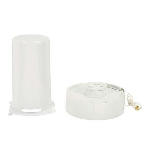 GU24 Fluorescent Pull Chain Receptacle & Lens (2-Piece Set) for Self Ballasted Lamps - 15W Maximum (27|90/2499)