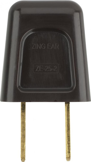 Quick Connect Plug; Polarized; 18/2 SPT-2; 6A-125V; Brown Finish (27|90/2608)
