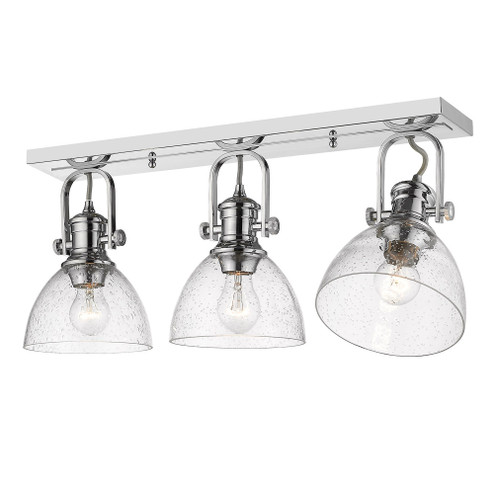 Yep by Golden Lighting Hines 3-light Semi-Flush Mount in Chrome (36|3118-3SF CH-SD)