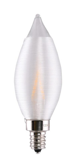 2 Watt CA11 LED Filament; Satin Spun Clear; Candelabra base; 2700K; 120 Volt; Carded (27|S11304)