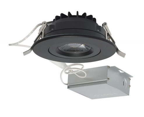 12 watt LED Direct Wire Downlight; Gimbaled; 4 inch; 3000K; 120 volt; Dimmable; Round; Remote (27|S11619)