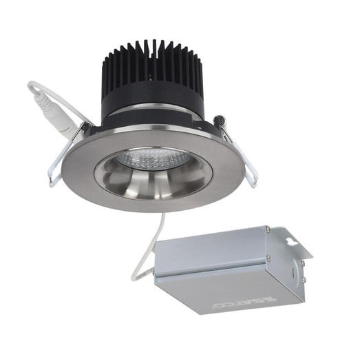 12 watt LED Direct Wire Downlight; Gimbaled; 3.5 inch; 3000K; 120 volt; Dimmable; Round; Remote (27|S11626)