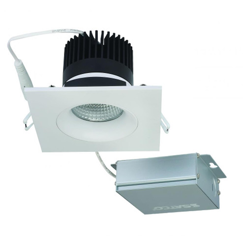 12 watt LED Direct Wire Downlight; Gimbaled; 3.5 inch; 3000K; 120 volt; Dimmable; Square; Remote (27|S11627)