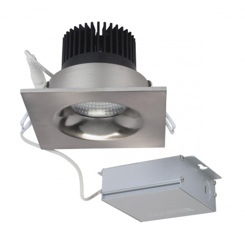 12 watt LED Direct Wire Downlight; 3.5 inch; 3000K; 120 volt; Dimmable; Square; Remote Driver; (27|S11635)