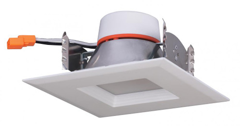 7 watt LED Downlight Retrofit; 4 inch square shape; 2700K; 120 volt; White Finish (27|S39756)