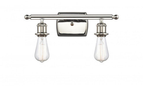 Bare Bulb - 2 Light - 16 inch - Polished Nickel - Bath Vanity Light (3442|516-2W-PN-LED)