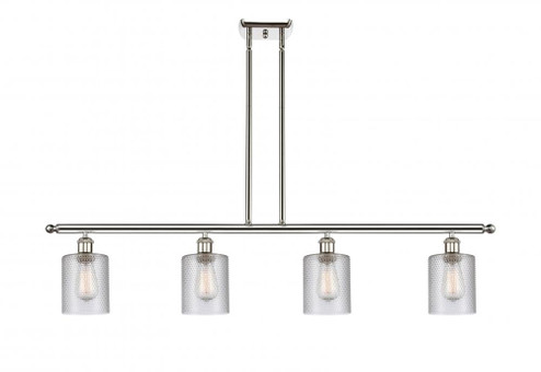 Cobbleskill - 4 Light - 48 inch - Polished Nickel - Stem hung - Island Light (3442|516-4I-PN-G112)