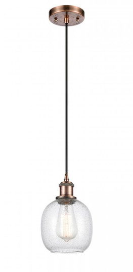 Belfast - 1 Light - 6 inch - Antique Copper - Cord hung - Mini Pendant (3442|516-1P-AC-G104-LED)