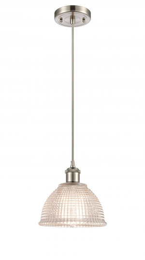 Arietta - 1 Light - 8 inch - Brushed Satin Nickel - Cord hung - Mini Pendant (3442|516-1P-SN-G422-LED)