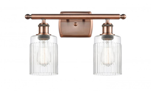 Hadley - 2 Light - 15 inch - Antique Copper - Bath Vanity Light (3442|516-2W-AC-G342-LED)