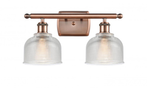 Dayton - 2 Light - 16 inch - Antique Copper - Bath Vanity Light (3442|516-2W-AC-G412)