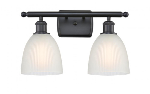 Castile - 2 Light - 16 inch - Matte Black - Bath Vanity Light (3442|516-2W-BK-G381)