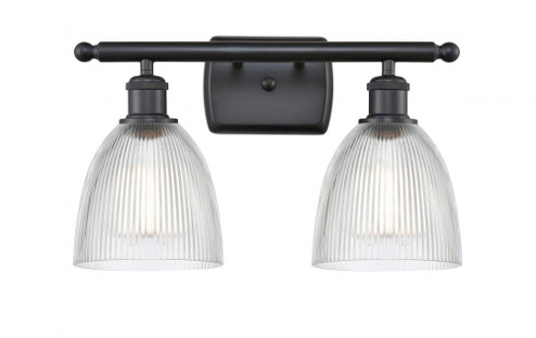 Castile - 2 Light - 16 inch - Matte Black - Bath Vanity Light (3442|516-2W-BK-G382)