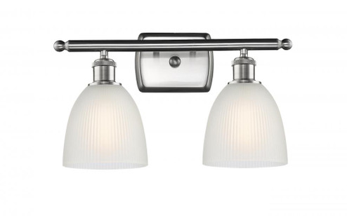 Castile - 2 Light - 16 inch - Brushed Satin Nickel - Bath Vanity Light (3442|516-2W-SN-G381)