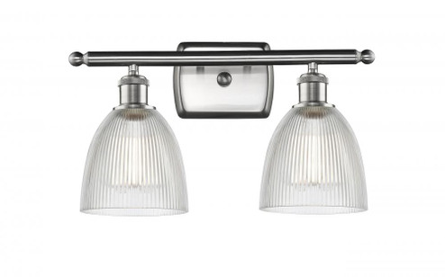Castile - 2 Light - 16 inch - Brushed Satin Nickel - Bath Vanity Light (3442|516-2W-SN-G382-LED)