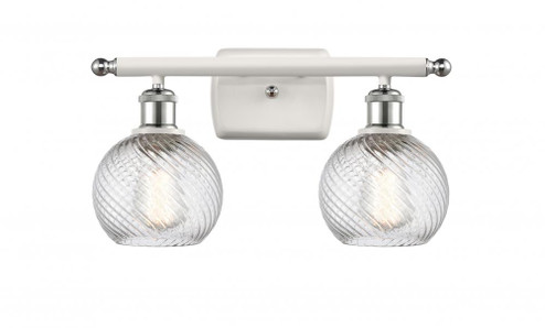 Small Twisted Swirl 2 Light Bath Vanity Light part of the Ballston Collection (3442|516-2W-WPC-G1214-6)