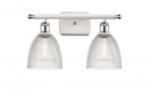 Castile - 2 Light - 16 inch - White Polished Chrome - Bath Vanity Light (3442|516-2W-WPC-G382)