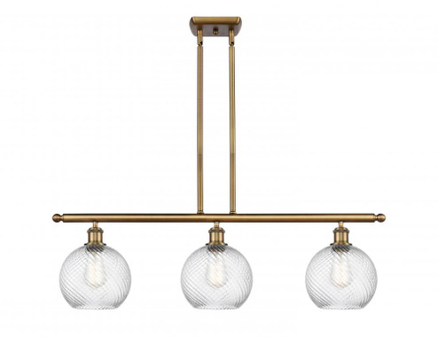 Twisted Swirl 3 Light Island Light part of the Ballston Collection (3442|516-3I-BB-G1214-8-LED)