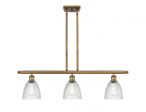 Castile - 3 Light - 36 inch - Brushed Brass - Stem hung - Island Light (3442|516-3I-BB-G382-LED)