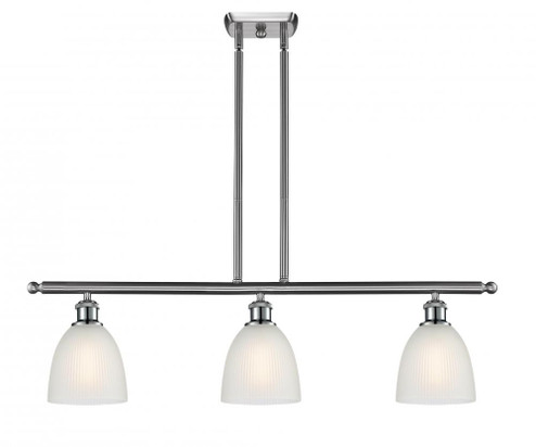 Castile - 3 Light - 36 inch - Brushed Satin Nickel - Stem hung - Island Light (3442|516-3I-SN-G381-LED)