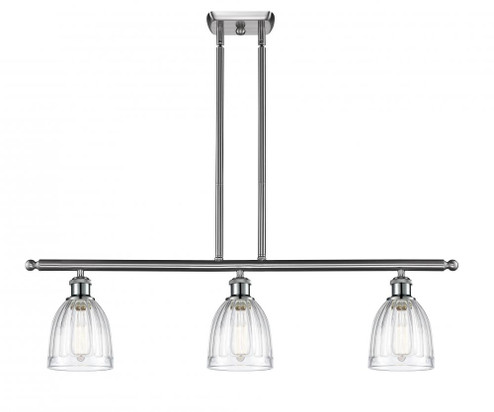 Brookfield - 3 Light - 36 inch - Brushed Satin Nickel - Stem hung - Island Light (3442|516-3I-SN-G442)