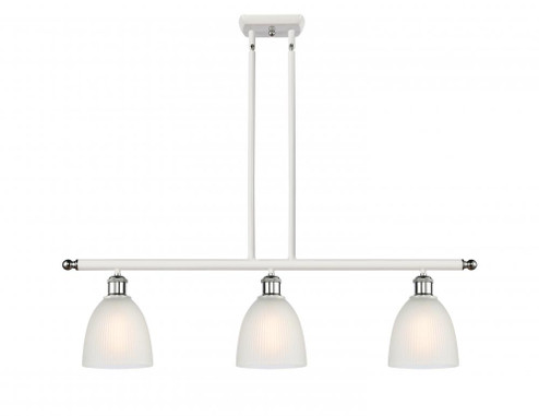 Castile - 3 Light - 36 inch - White Polished Chrome - Stem hung - Island Light (3442|516-3I-WPC-G381)