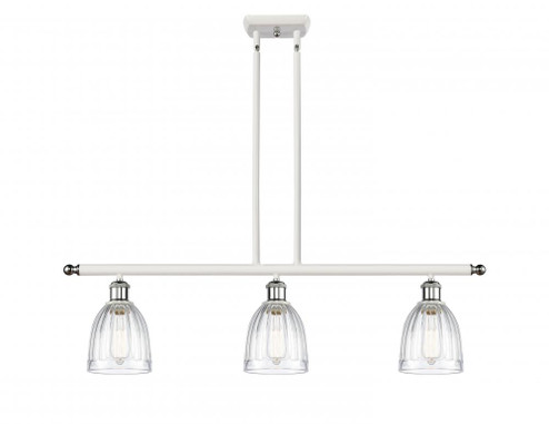 Brookfield - 3 Light - 36 inch - White Polished Chrome - Stem hung - Island Light (3442|516-3I-WPC-G442)
