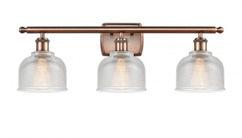 Dayton - 3 Light - 26 inch - Antique Copper - Bath Vanity Light (3442|516-3W-AC-G412-LED)