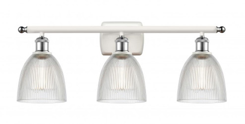 Castile - 3 Light - 26 inch - White Polished Chrome - Bath Vanity Light (3442|516-3W-WPC-G382-LED)