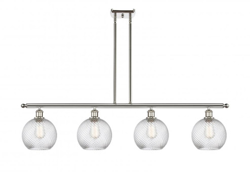 Twisted Swirl 4 Light Island Light part of the Ballston Collection (3442|516-4I-PN-G1214-8)