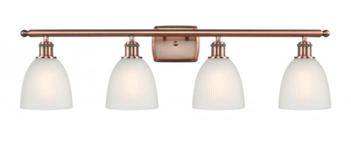 Castile - 4 Light - 36 inch - Antique Copper - Bath Vanity Light (3442|516-4W-AC-G381)