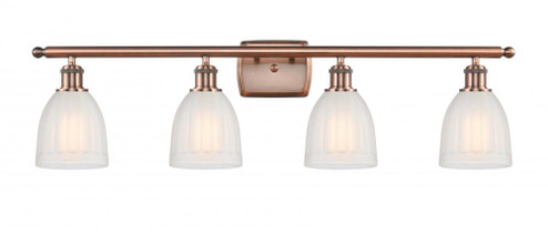 Brookfield - 4 Light - 36 inch - Antique Copper - Bath Vanity Light (3442|516-4W-AC-G441-LED)