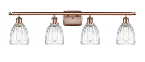 Brookfield - 4 Light - 36 inch - Antique Copper - Bath Vanity Light (3442|516-4W-AC-G442-LED)