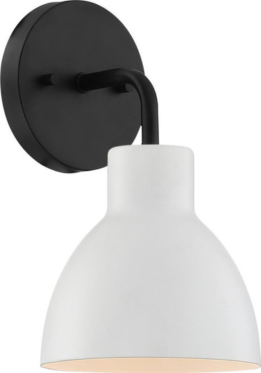 Sloan - 1 Light Vanity; Matte Black Finish with White Shade (81|60/6784)