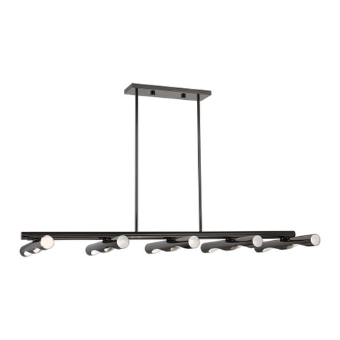 10 Lt Black Chrome Linear Chandelier (108|45918-46)