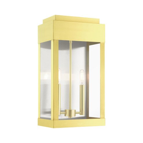 2 Lt Satin Brass Outdoor Wall Lantern (108|21238-12)