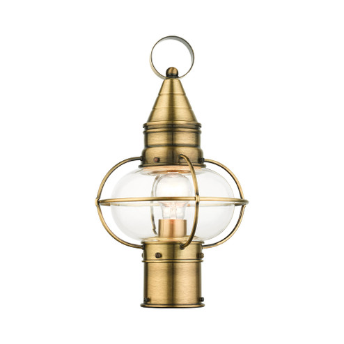 1 Lt Antique Brass Outdoor Post Top Lantern (108|26902-01)