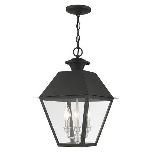 3 Lt Black Outdoor Pendant Lantern (108|27220-04)