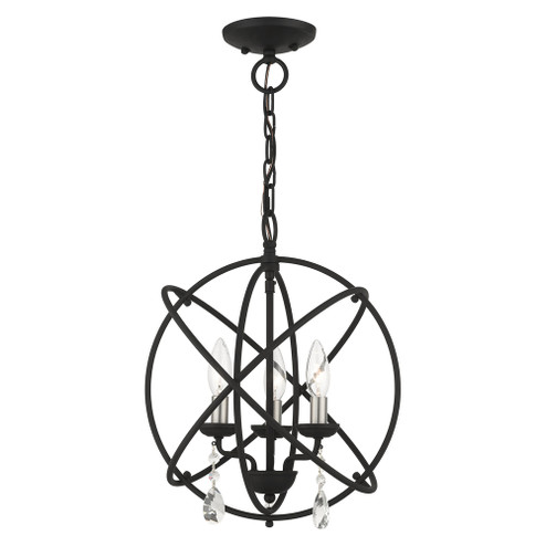 3 Lt Black Convertible Chandelier / Semi Flush (108|40904-04)