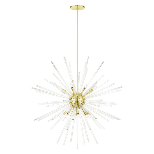 16 Lt Satin Brass  Foyer Pendant Chandelier (108|41260-12)