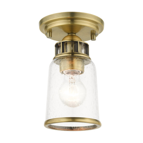 1 Lt Antique Brass Flush Mount (108|45501-01)